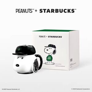NIB Starbucks Peanuts 75th Anniversary Limited Edition Snoopy Mug